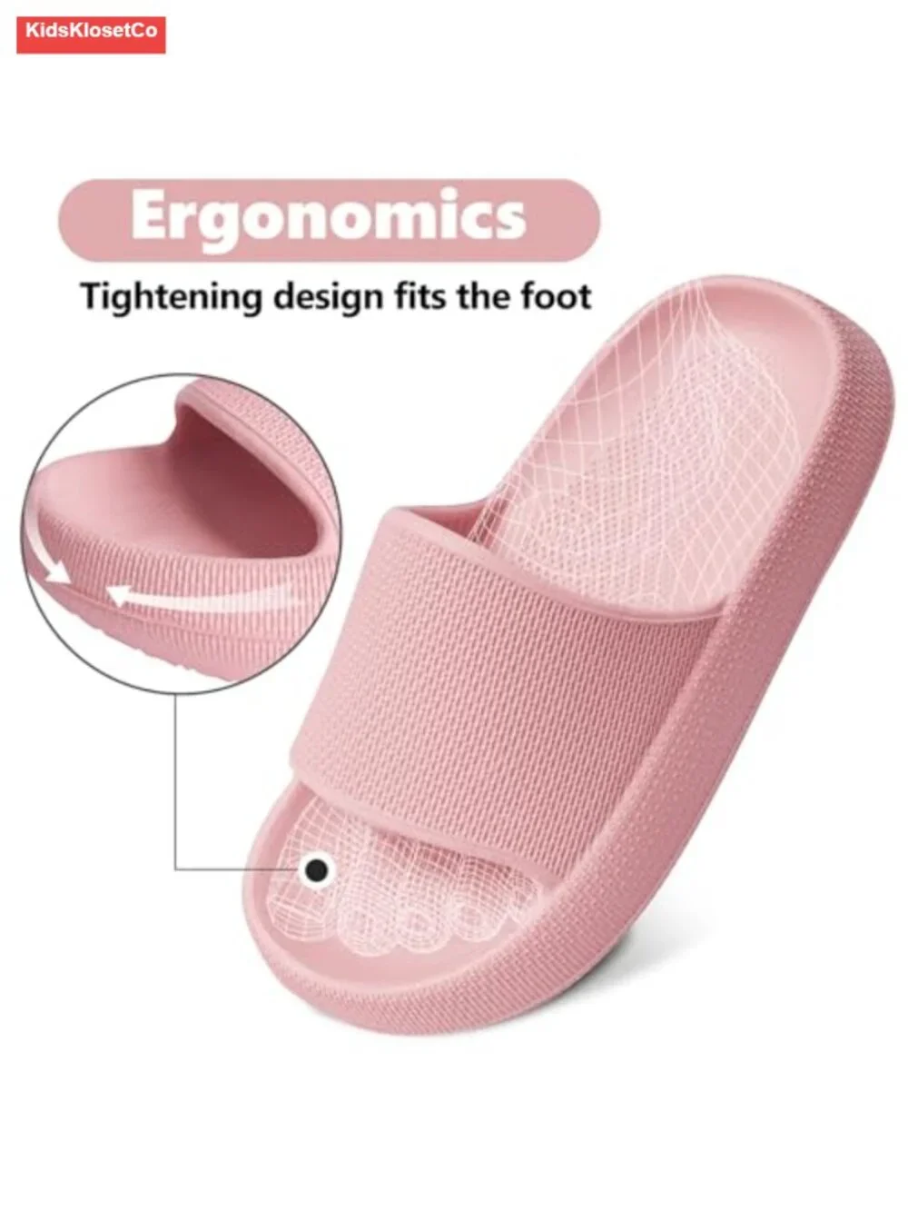 Cloud Slides Thick Sole Non-Slip Quick Drying Bathroom Shower Sandals Summer